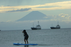 北条海岸の富士山